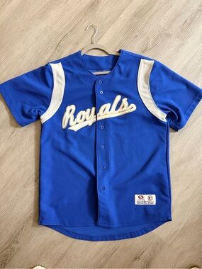 Royals Men’s Baseball Jersey Gold Lettering